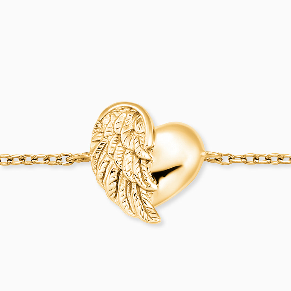 Engelsrufer children's bracelet girls with heart wings in gold