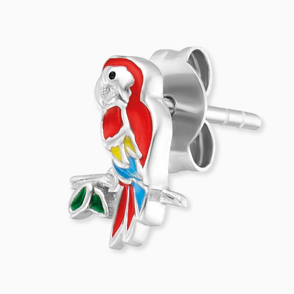 Engelsrufer children's earrings silver red parrot