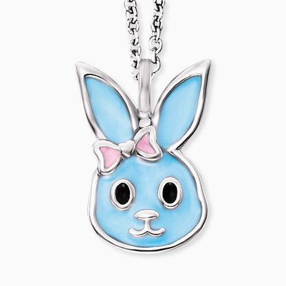 Engelsrufer girls' children's necklace silver with blue rabbit pendant