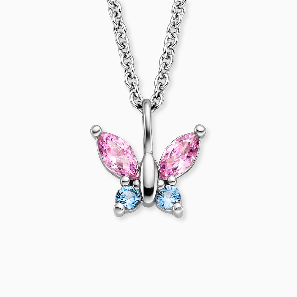 Engelsrufer children's necklace girls butterfly with zirconia multicolor