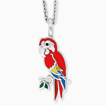 Engelsrufer children's necklace girls silver with red parrot