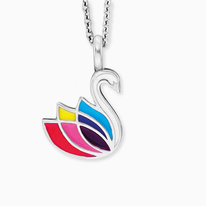 Engelsrufer children's necklace girls silver with colorful swan pendant