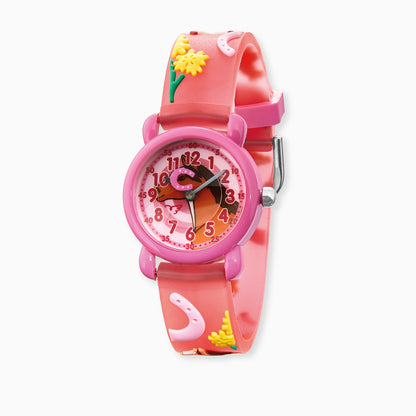 Engelsrufer watch children's girls horse, horseshoe, flower with pencil case