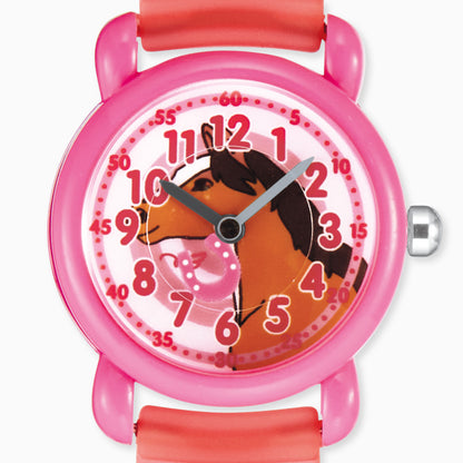 Engelsrufer watch children's girls horse, horseshoe, flower with pencil case